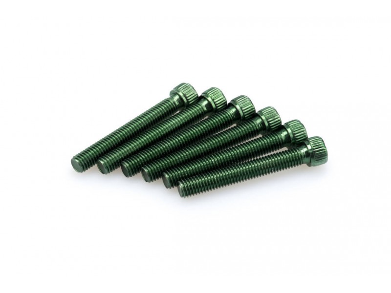 Screws PUIG ANODIZED 0540V verde M8 x 55mm (6pcs) Screws PUIG ANODIZED 0540V verde M8 x 55mm (6pcs)