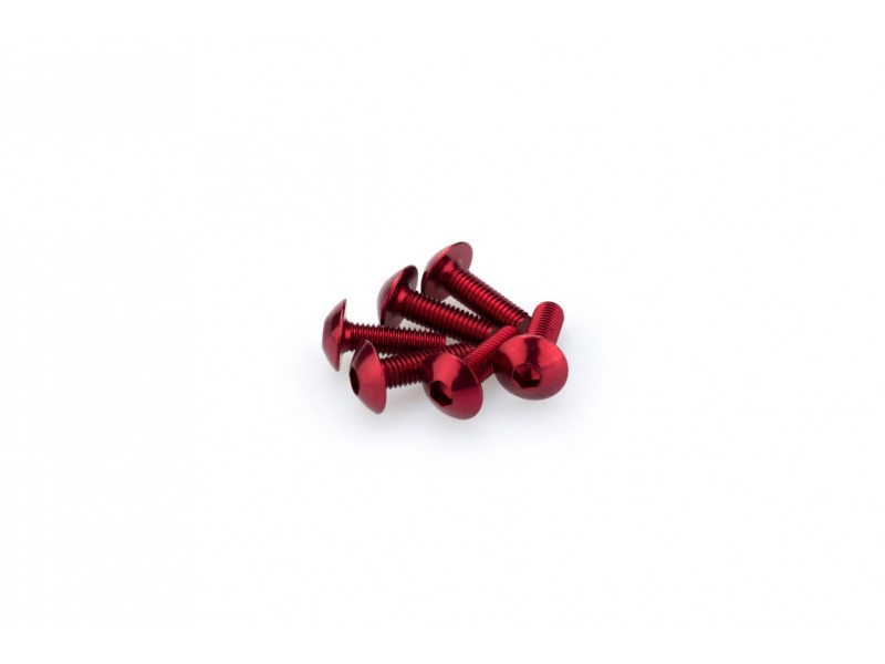 Screws PUIG ANODIZED 0543R Rosu M5 x 15mm (6pcs)