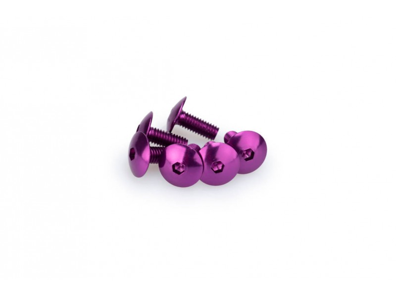 Screws PUIG ANODIZED 0611L violet M6 x 15mm (6pcs) Screws PUIG ANODIZED 0611L violet M6 x 15mm (6pcs)