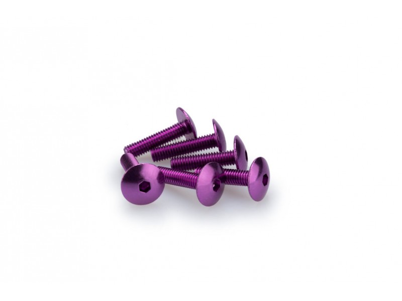 Screws PUIG ANODIZED 0689L violet M6 x 25mm (6pcs) Screws PUIG ANODIZED 0689L violet M6 x 25mm (6pcs)
