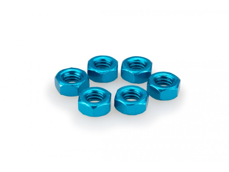 Nuts PUIG ANODIZED 0764A Albastru M6 (6pcs)