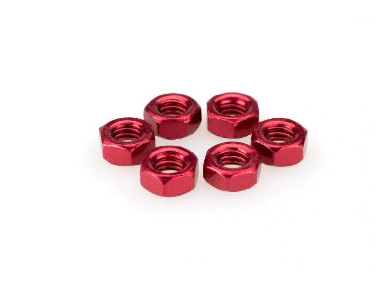 Nuts PUIG ANODIZED 0764R Rosu M6 (6pcs) Nuts PUIG ANODIZED 0764R Rosu M6 (6pcs)