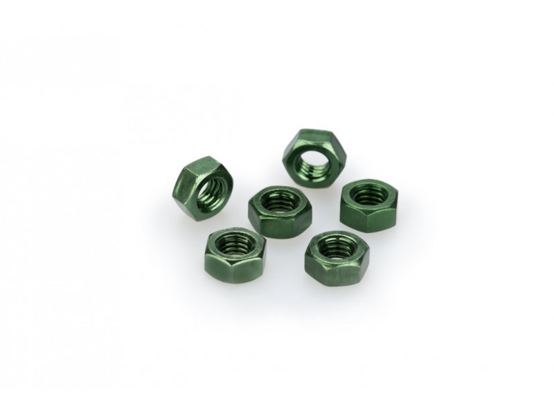 Nuts PUIG ANODIZED 0764V verde M6 (6pcs)