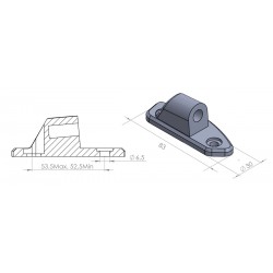 Mirror adaptor PUIG ADAPTER REAR MIRROR RIGHT RETR.HI-TECH I,II,III 9525N Negru to fairing Mirror adaptor PUIG ADAPTER REAR MIRROR RIGHT RETR.HI-TECH I,II,III 9525N Negru to fairing