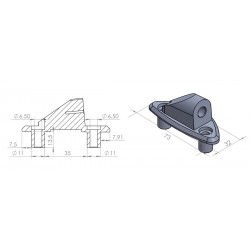 Mirror adaptor PUIG ADAPTER LEFT SIDE FOR FAIRING DAYTONA 675 9572N Negru to fairing Mirror adaptor PUIG ADAPTER LEFT SIDE FOR FAIRING DAYTONA 675 9572N Negru to fairing