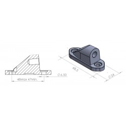 Mirror adaptor PUIG SUPPORT WITHOUT SIDE MIRROR HI-TECH NINJA 250SL 15 9975N Negru to fairing Mirror adaptor PUIG SUPPORT WITHOUT SIDE MIRROR HI-TECH NINJA 250SL 15 9975N Negru to fairing