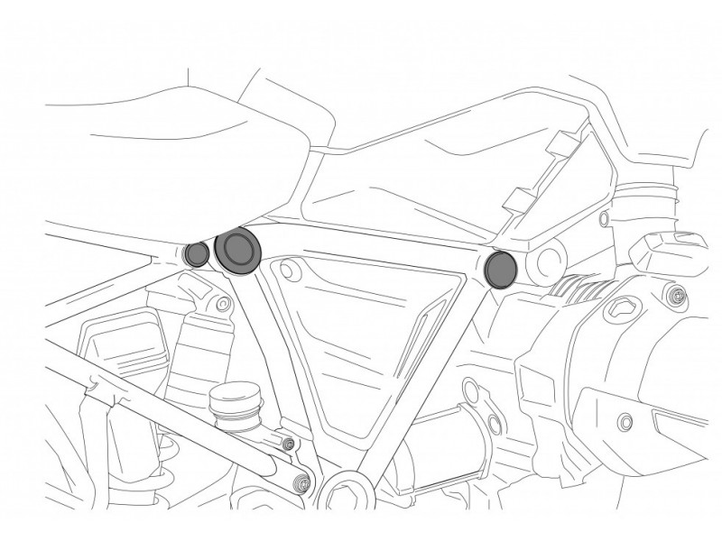 Chassis cap covers PUIG 0096N Negru