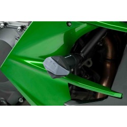 Frame sliders PUIG R12 9708N black with grey rubber Frame sliders PUIG R12 9708N black with grey rubber