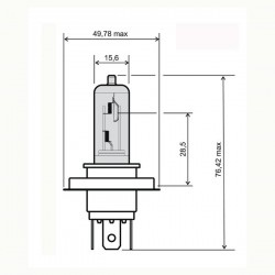 Bec RMS FLOSSER 246510181 Albastru hs1 12V 35/35W Bec RMS FLOSSER 246510181 Albastru hs1 12V 35/35W