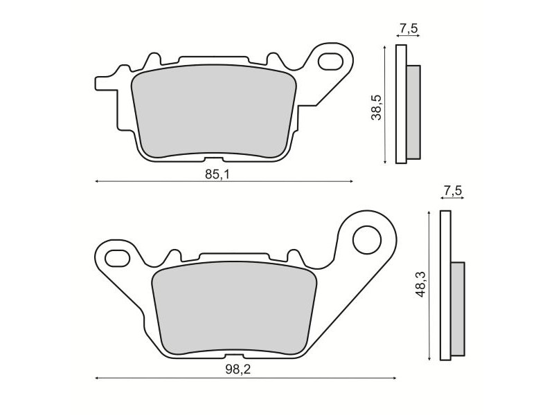 Placute de frana RMS 225103600 fata homologated, organic Placute de frana RMS 225103600 fata homologated, organic