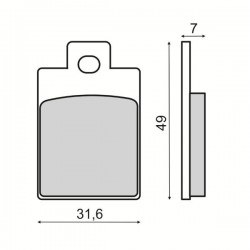 Placute de frana RMS 225103500 fata homologated, organic Placute de frana RMS 225103500 fata homologated, organic