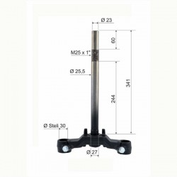 Front fork headset RMS 121570191 for stems 30mm Front fork headset RMS 121570191 for stems 30mm