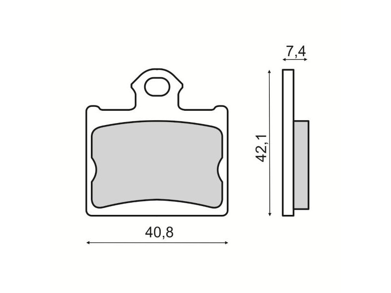 Placute de frana RMS 225103530 spate organic