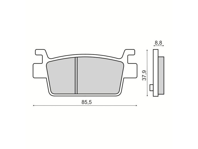 Placute de frana RMS 225103570 spate organic
