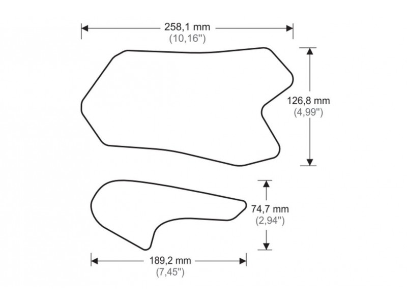 Tank side protectors PUIG ANTI-SLIP 20066N Negru