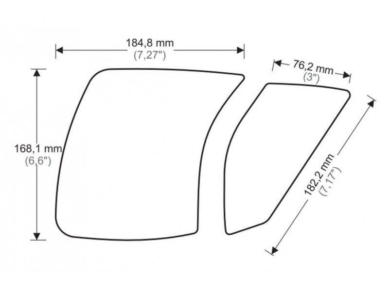 Tank side protectors PUIG ANTI-SLIP 20067N Negru