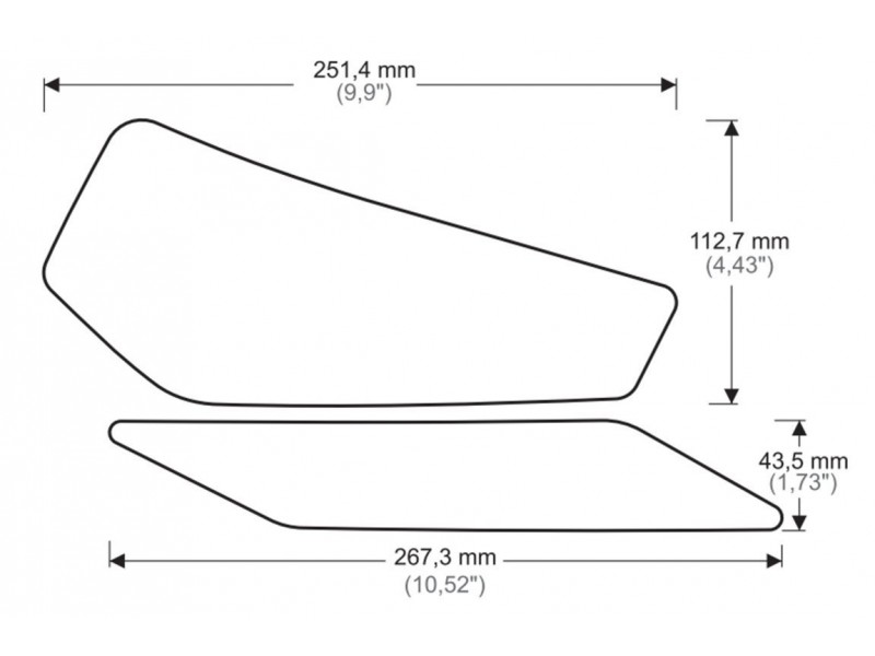Tank side protectors PUIG ANTI-SLIP 20076N Negru