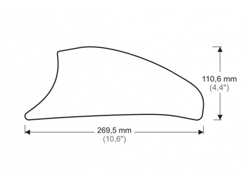 Tank side protectors PUIG ANTI-SLIP 20077N Negru