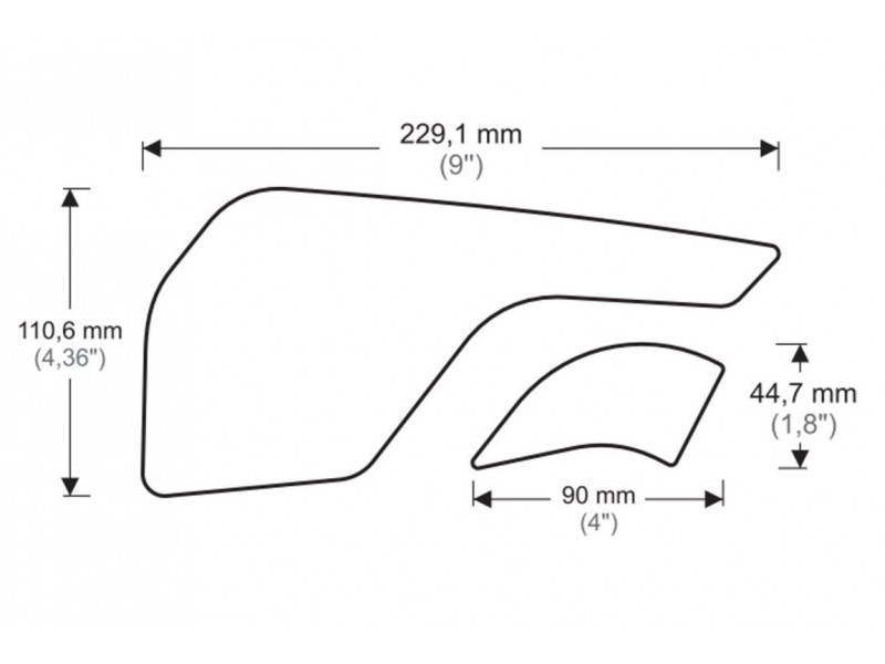 Tank side protectors PUIG ANTI-SLIP 20088N Negru