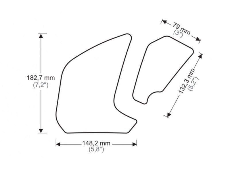 Tank side protectors PUIG ANTI-SLIP 20089N Negru