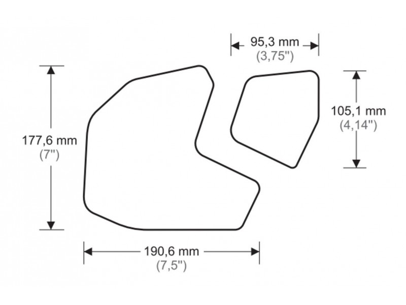 Tank side protectors PUIG ANTI-SLIP 20090N Negru