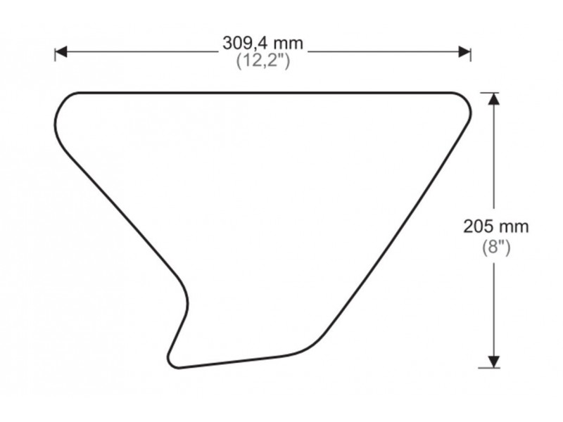 Tank side protectors PUIG ANTI-SLIP 20093N Negru