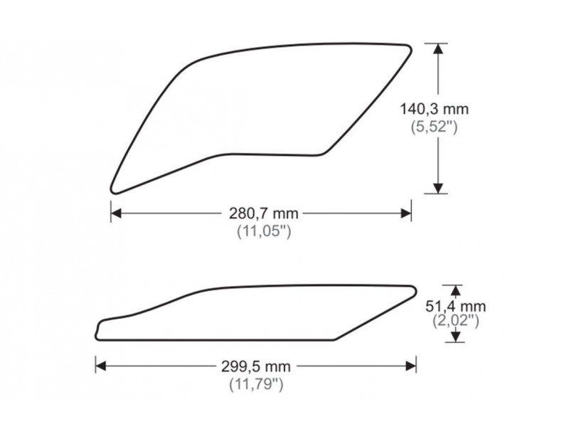 Tank side protectors PUIG ANTI-SLIP 20094N Negru