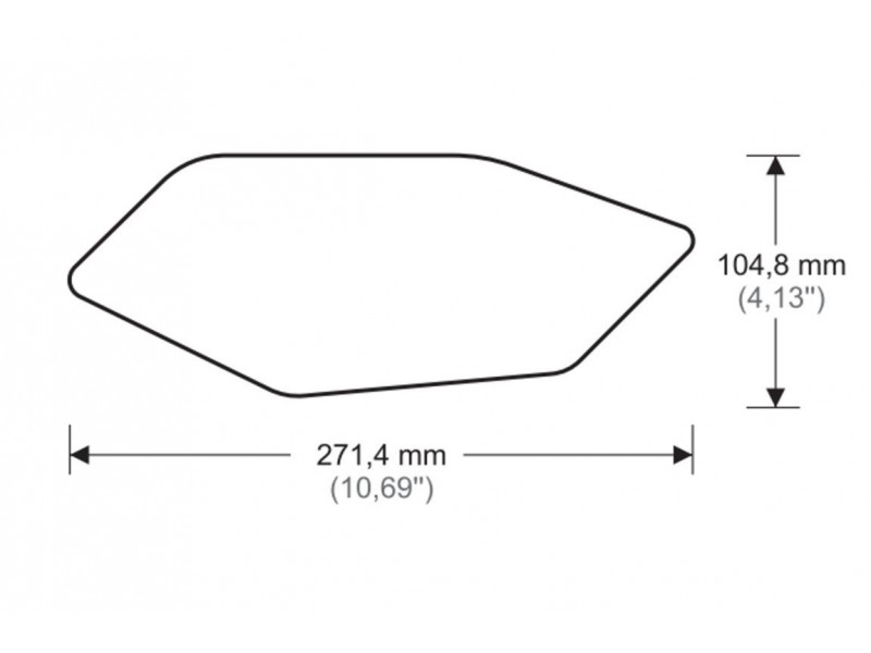 Tank side protectors PUIG ANTI-SLIP 20095N Negru