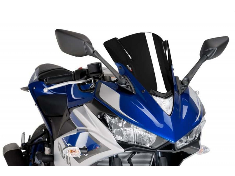 Windscreen PUIG RACING 7649N Negru