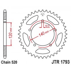 Foaie spate JT JTR 1793-43 43T, 520 Foaie spate JT JTR 1793-43 43T, 520