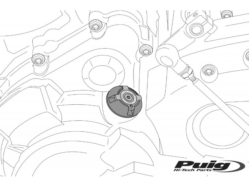Plug oil cap PUIG 1292A Albastru M20x2,5