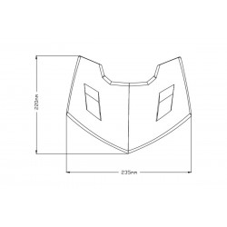 Frontal cover PUIG 1439J matt black Frontal cover PUIG 1439J matt black
