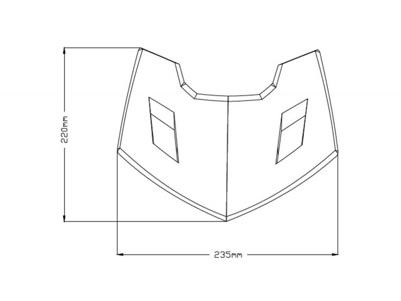 Frontal cover PUIG 1439J matt black