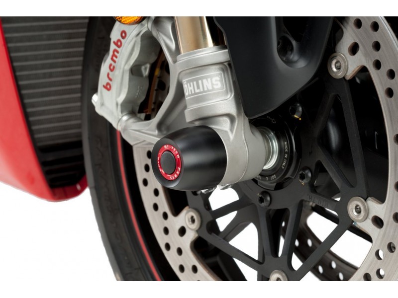 Axle sliders PUIG PHB19 20058N Negru without color caps, front