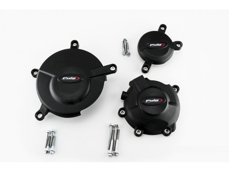  Engine protective covers PUIG 20124N Negru included right, left and alternator caps