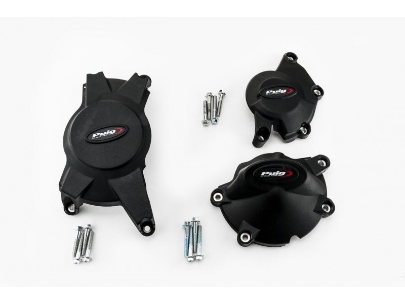  Engine protective covers PUIG 20125N Negru included right, left and alternator caps