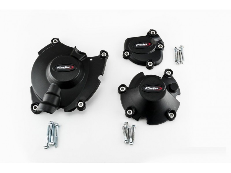  Engine protective covers PUIG 20127N Negru included right, left and alternator caps
