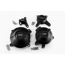 Engine protective covers PUIG 20128N Negru included right, left, small right and small left caps  Engine protective covers PUIG 20128N Negru included right, left, small right and small left caps
