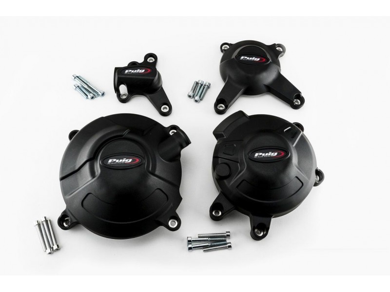  Engine protective covers PUIG 20128N Negru included right, left, small right and small left caps