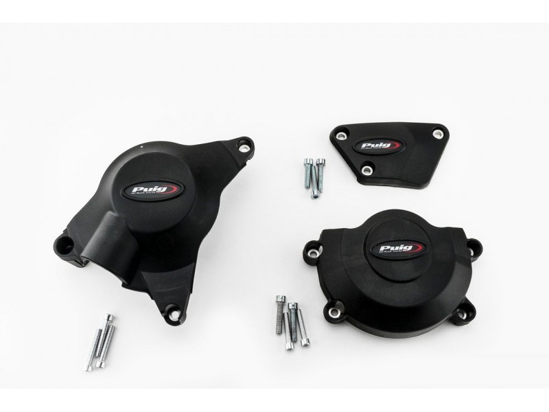  Engine protective covers PUIG 20129N Negru included right, left and alternator caps