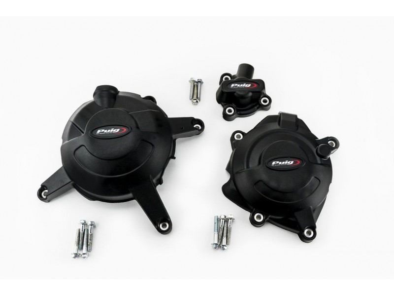  Engine protective covers PUIG 20130N Negru included right, left and alternator caps