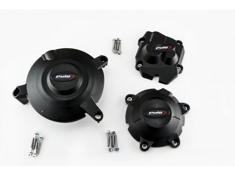  Engine protective covers PUIG 20133N Negru included right, left and alternator caps