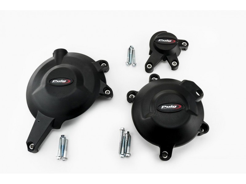  Engine protective covers PUIG 20134N Negru included right, left and alternator caps