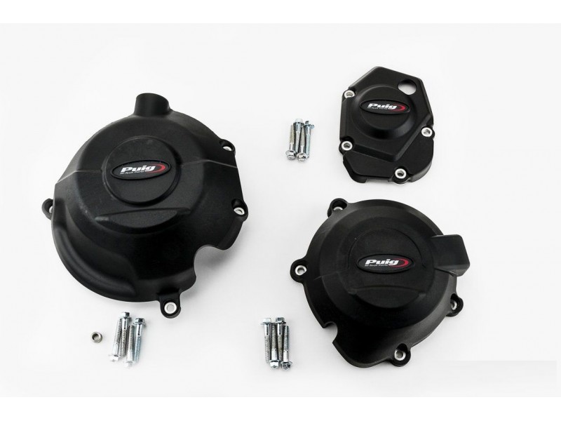  Engine protective covers PUIG 20135N Negru included right, left and alternator caps