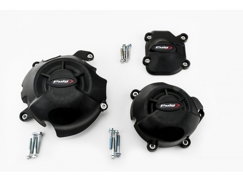  Engine protective covers PUIG 20136N Negru included right, left and alternator caps