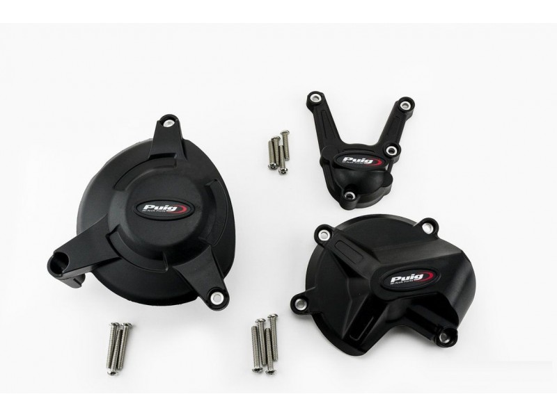  Engine protective covers PUIG 20137N Negru included right, left and alternator caps
