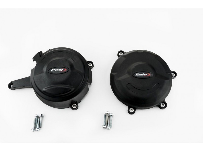  Engine protective covers PUIG 20138N Negru included right and left caps