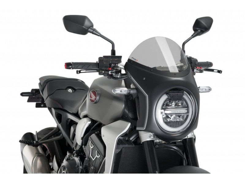 Windshield PUIG SEMI-FAIRING 3133H matt black smoke