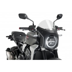 Windshield PUIG SEMI-FAIRING 3133W matt black transparent Windshield PUIG SEMI-FAIRING 3133W matt black transparent