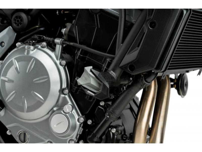 Frame sliders PUIG R12 3182N black with grey rubber
